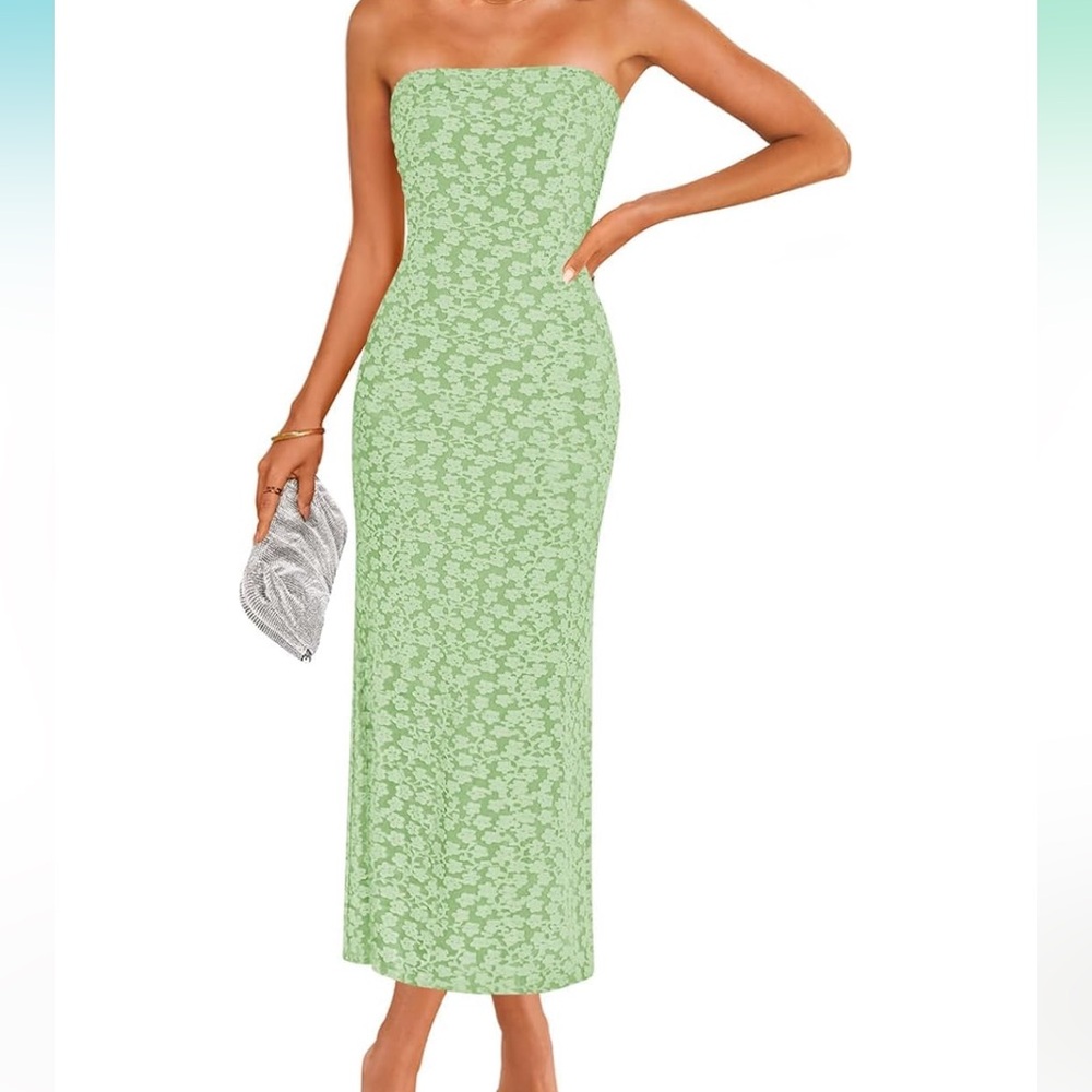 Boho Floral Strapless Bodycon